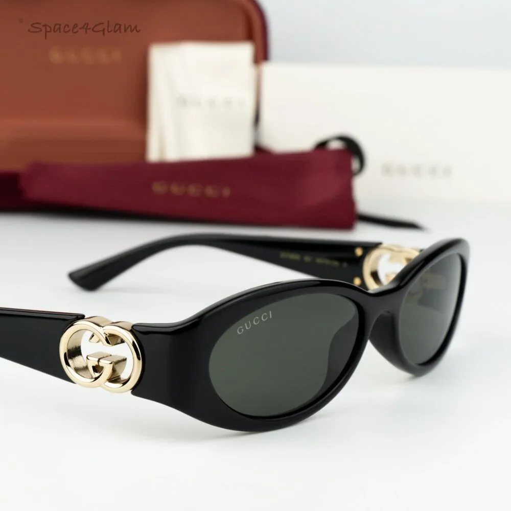 Gucci Men Sunglasses Black Grey Oval GG1660S 001 BRAND NEW